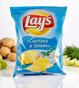 (Чипсы) Lays 70-80 г. сметана ва кабудӣ