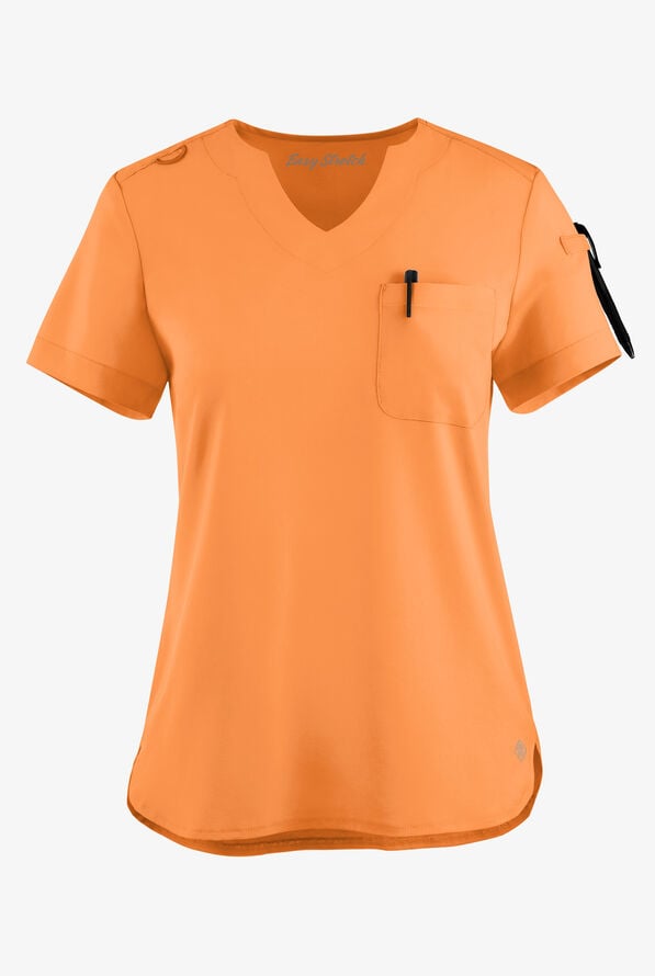 Apricot Crush Easy Stretch Scrub Top_1
