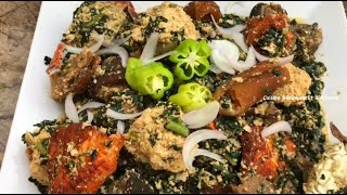 Sauce feuille gboma + césame (goussi) avec Agbéli _0