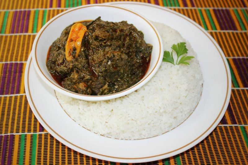 Riz sauce feuille basilique(chayo) - MAQUIS LE YAO