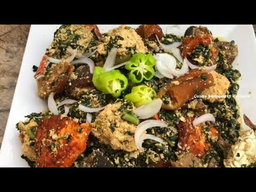 Pâte blanche avec sauce feuille (gboma avec césame) - MAQUIS LE YAO 