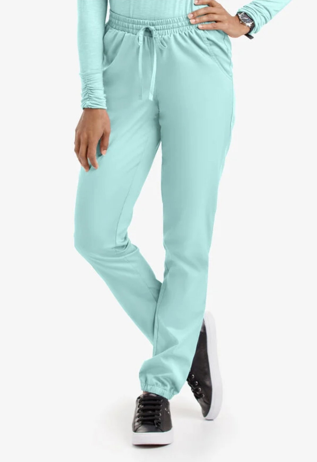 Butter-Soft Stretch Jogger Scrub Set (Sea Frost)_2
