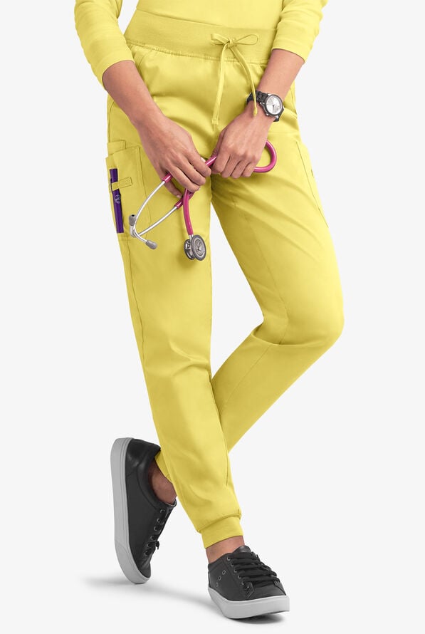 Lemon Butter-Soft 5 Pocket Cargo Jogger Scrub Pant