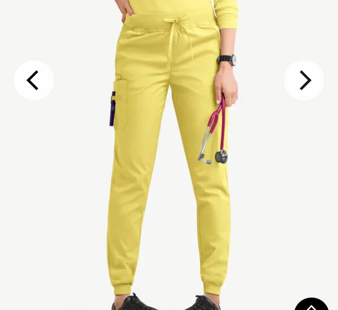 Lemon Butter-Soft 5 Pocket Cargo Jogger Scrub Pant_1