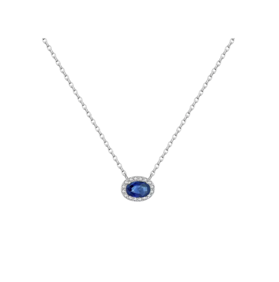 Silver oval necklaces