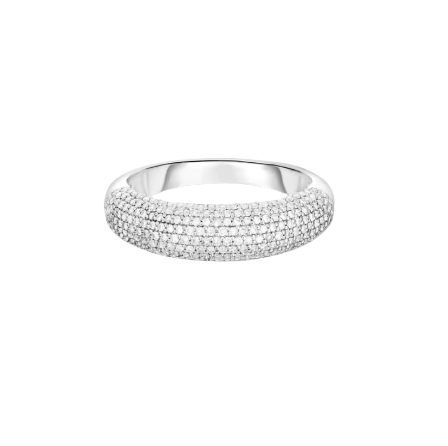 Silver geometric ring_0