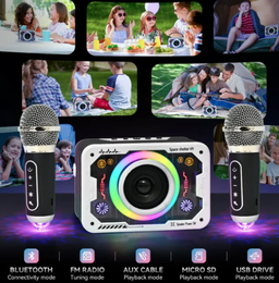 SPACE CAPSULE L203 V9 SPEAKER 2 MIC - WHITE