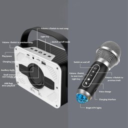 SPACE CAPSULE L203 V9 SPEAKER 2 MIC - WHITE
