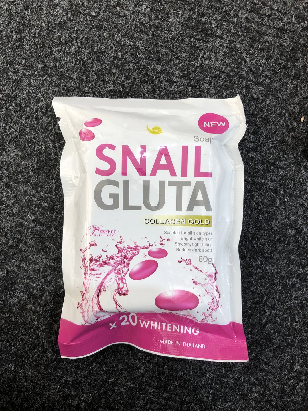 Snail Gluta Collagen Gold x20 whitening Soap