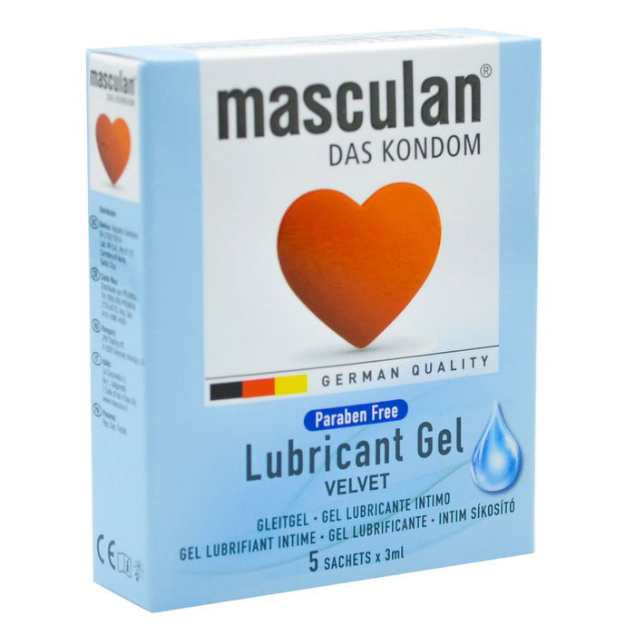 Masculan Gel Lubrifiant Velvet Boîte de 5 sachets individuels_0