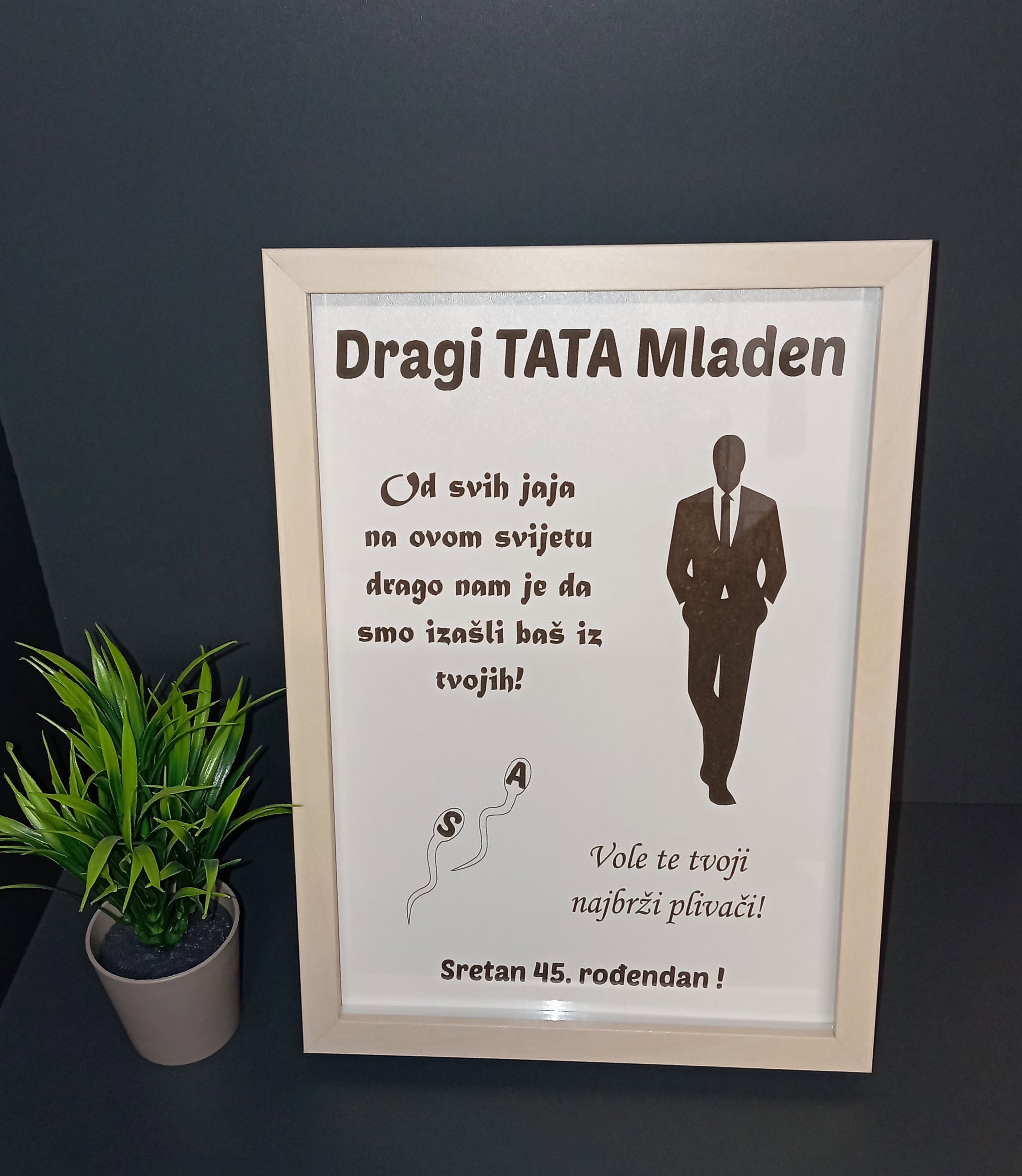 Šaljivi personalizirani gravirani okvir_1