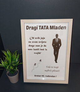 Šaljivi personalizirani gravirani okvir