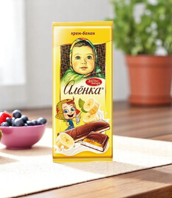 Шок(плит) Аленка 87г крем банан