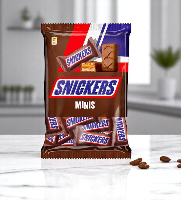 Шок(батон) Snickers бо чормағз minis 180г