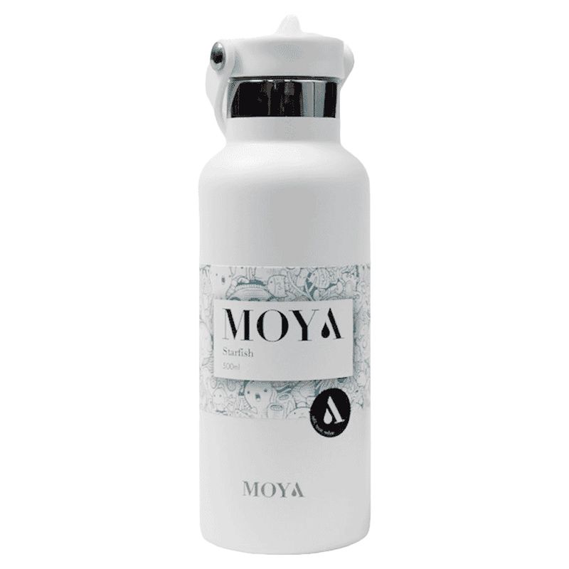 Moya "Starfish" 500ml Insulated Sustainable Water Bottle White