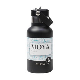 Moya "Seashell" 350ml Insulated Sustainable Water Bottle Black