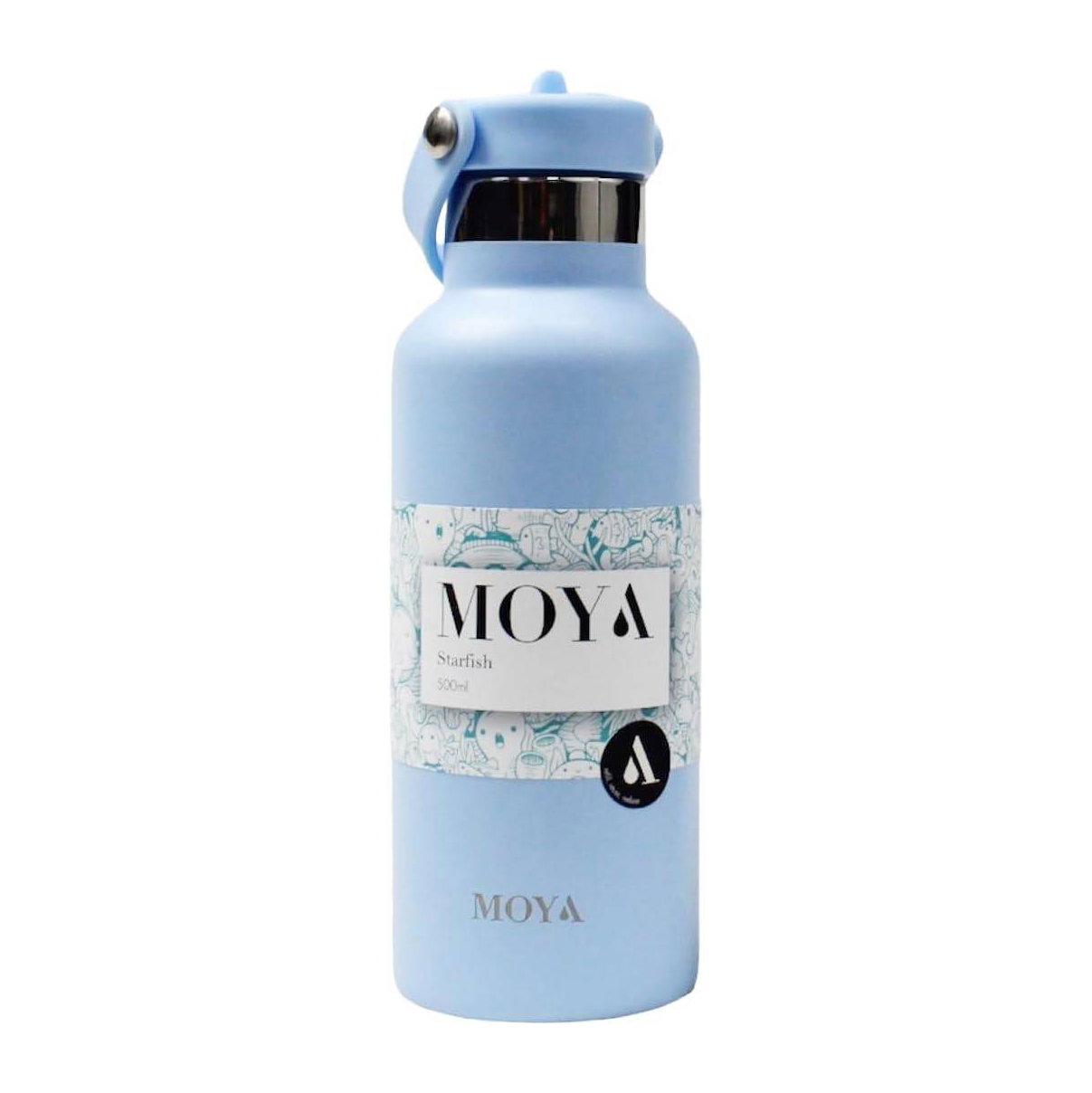 Moya "Starfish" 500ml Insulated Sustainable Water Bottle Powder Blue_0