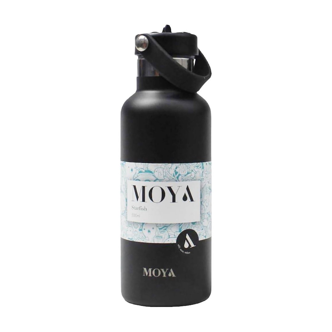 Moya "Starfish" 500ml Insulated Sustainable Water Bottle Black