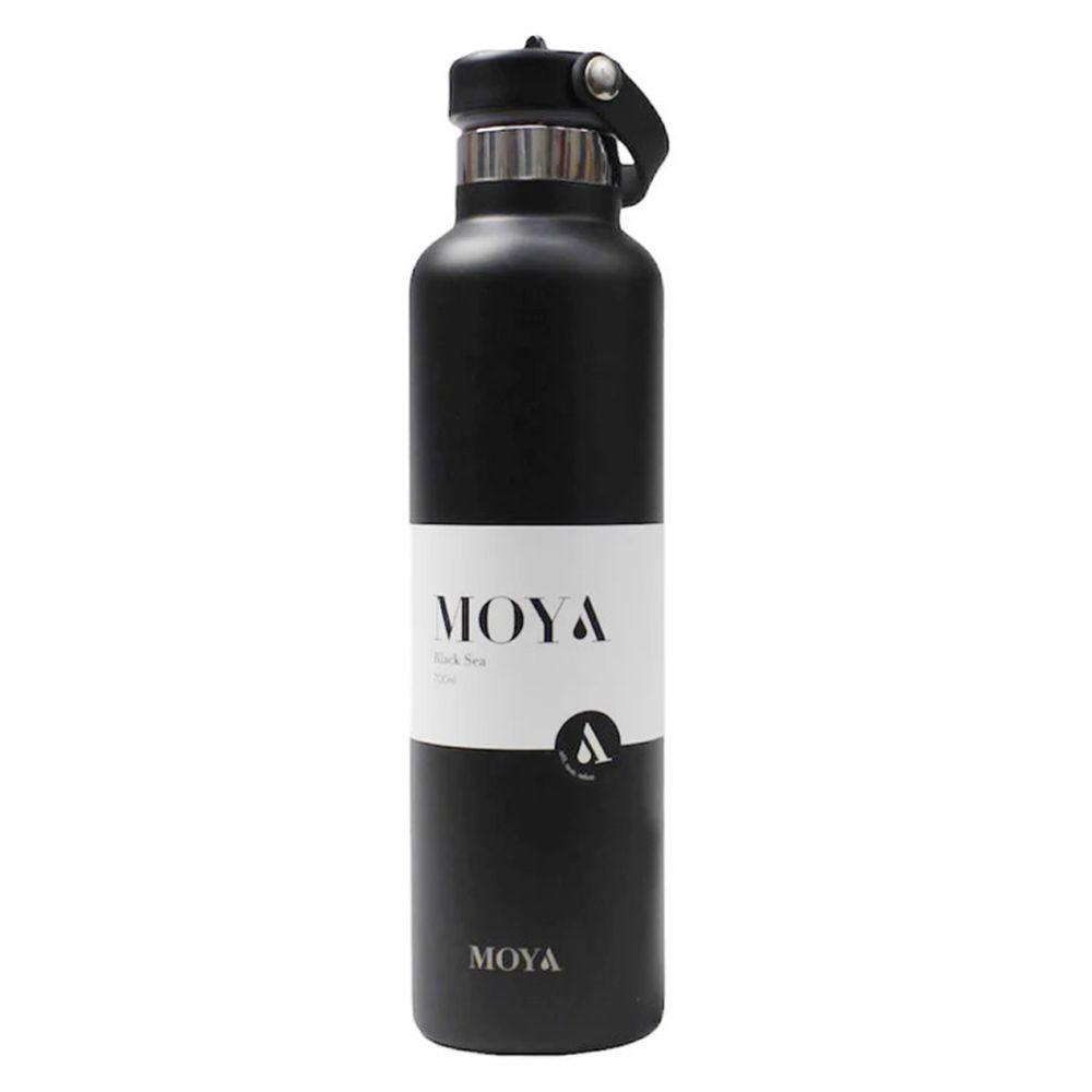 Moya "Black Sea" 700ml Insulated Sustainable Water Bottle Black