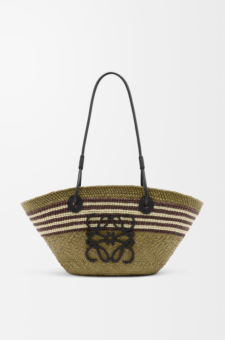 Limited edition - Loewe small anagram green raffia bag  _2