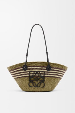 Limited edition - Loewe small anagram green raffia bag  