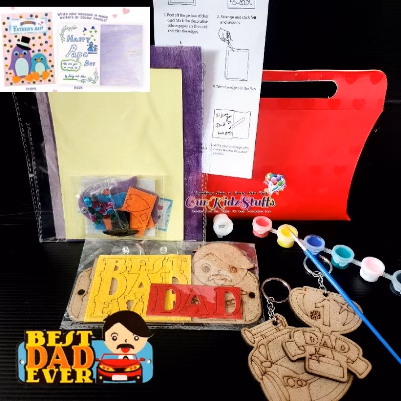 DIY Felt Craft Father's Day Car Display Board Kit_1
