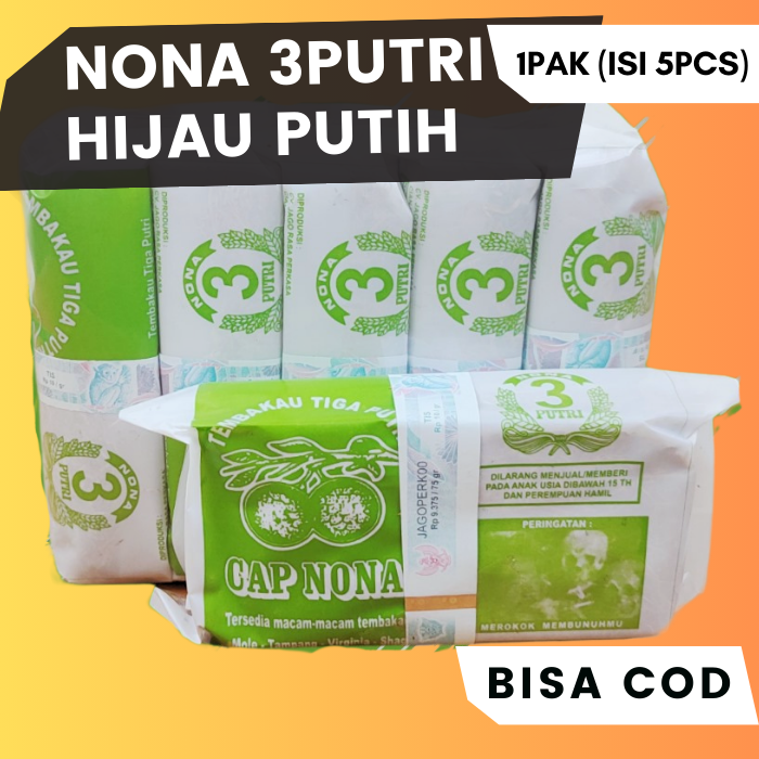 NONA HIJAU PUTIH 1PAK (ISI 5PCS)