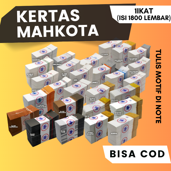 KERTAS MAHKOTA BANYAK JENIS 1IKAT
