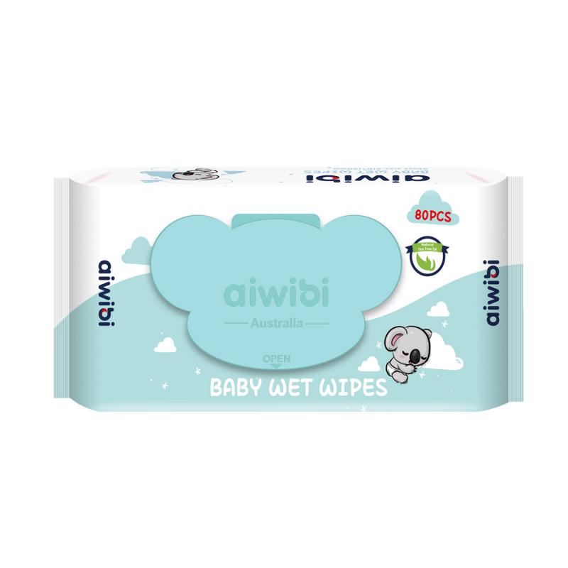 Aiwibi Lingettes humides pour bébé 100 % respectueuses de la peau 80 pièces_0