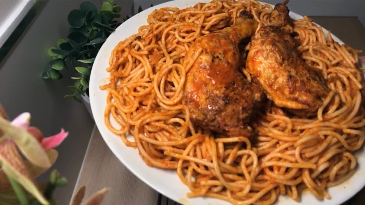 Spaghetti à la crème poulet - BAR RESTAU CHEZ DAGAN