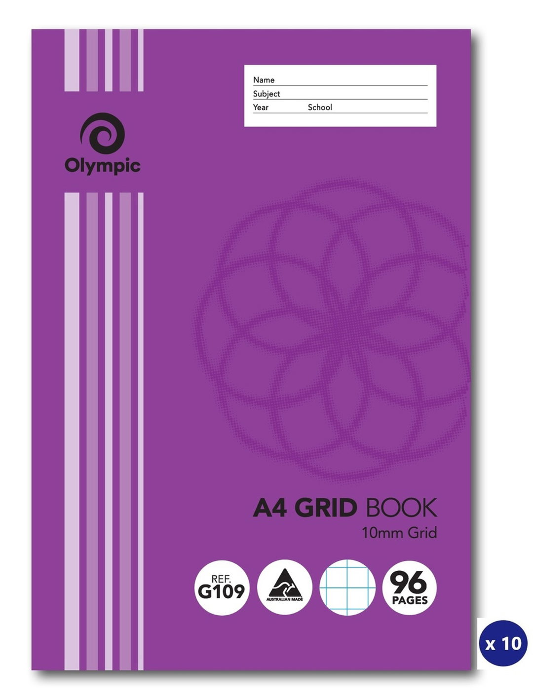 OLYMPIC 197732 GRID BOOK A4 96 PAGES
