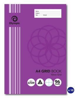 OLYMPIC 197732 GRID BOOK A4 96 PAGES