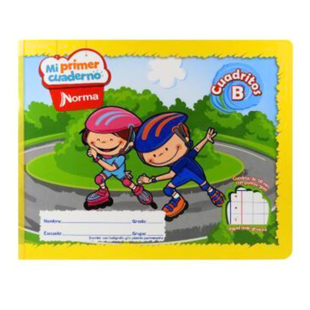 Cuaderno Norma (Cuadritos B) Mi Primer Cuaderno Preescolar 72hj. Italiano_0
