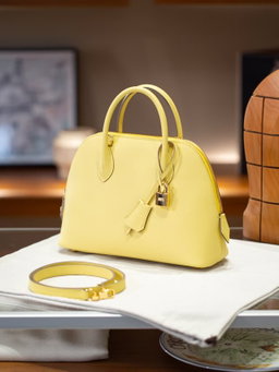 Epsom Leather 25cm Bowler Bag with Strap