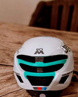 DEVIATE HELMET TEAL BLUE WHITE FINISH