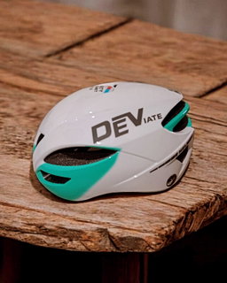 DEVIATE HELMET TEAL BLUE WHITE FINISH