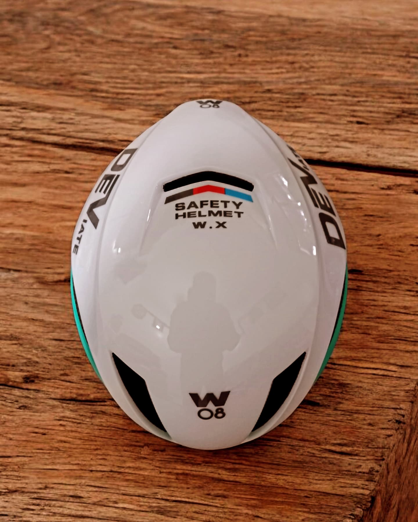 DEVIATE HELMET TEAL BLUE WHITE FINISH_1