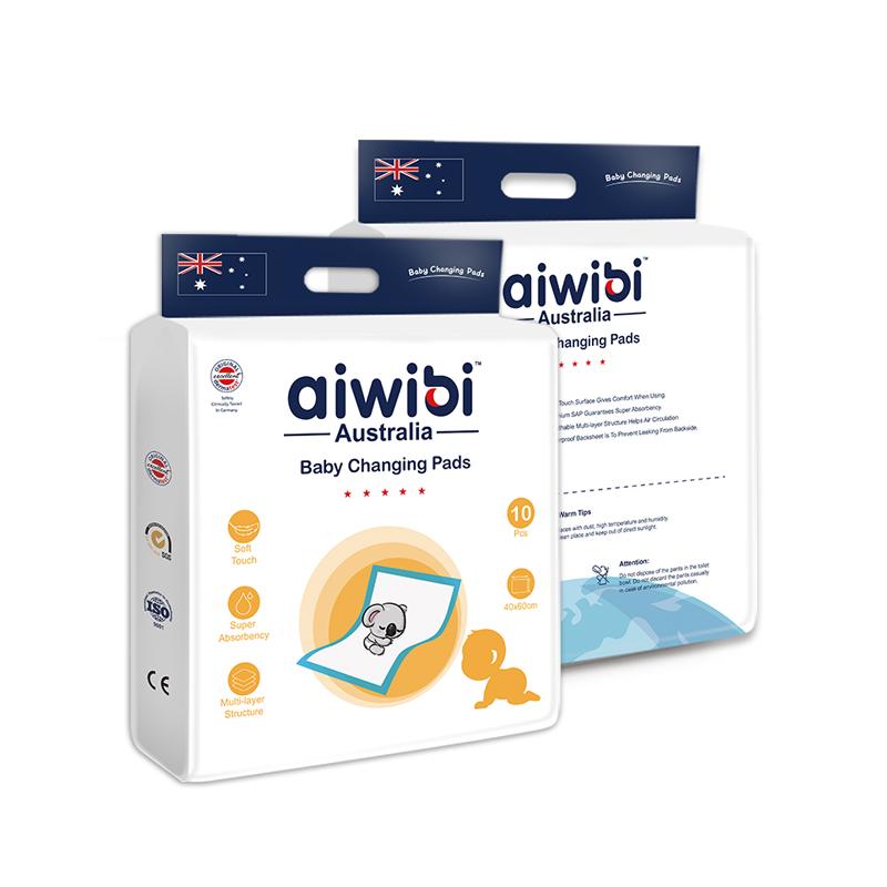 Aiwibi Matelas à langer jetables pour bébé 5 pièces de 60*60cm