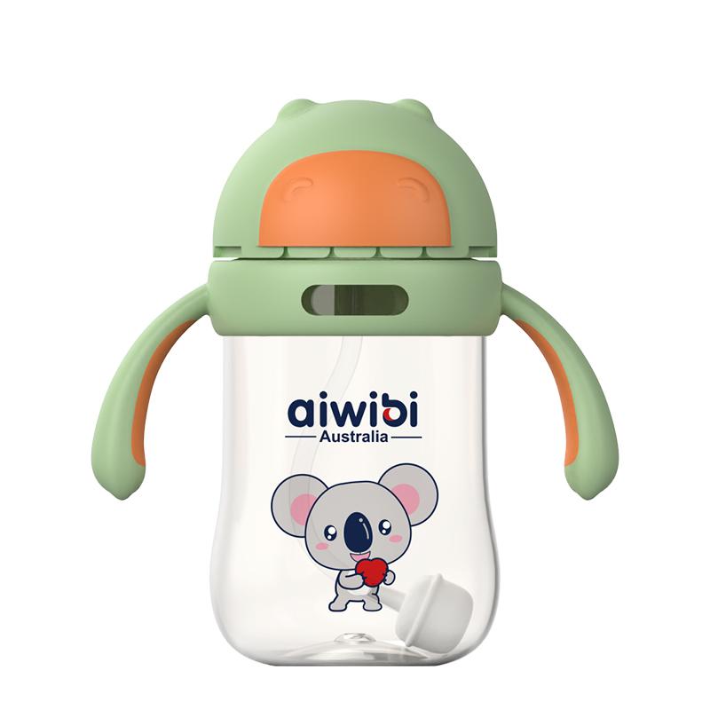 Aiwibi Biberon avec paille lestée pour bébés +6 mois 300 ml_0