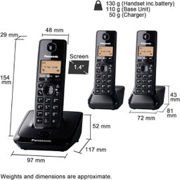 PANASONIC TELEPHONE FIXE KX-TG2713 ECO PORTATIF TRIO