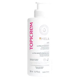 Topicrem Mela - Lait Unifiant Ultra-Hydratant SPF15 - Corps - Peaux Sensibles, 500ml
