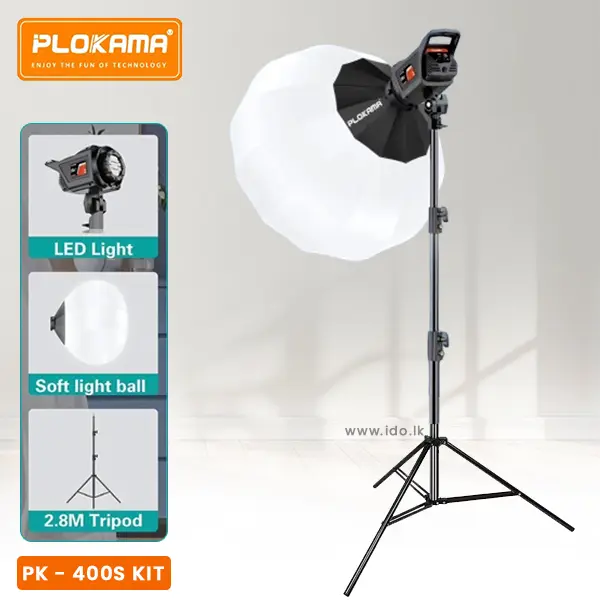 Kit d'éclairage vidéo Plokama PK-400s pour la photographie_3