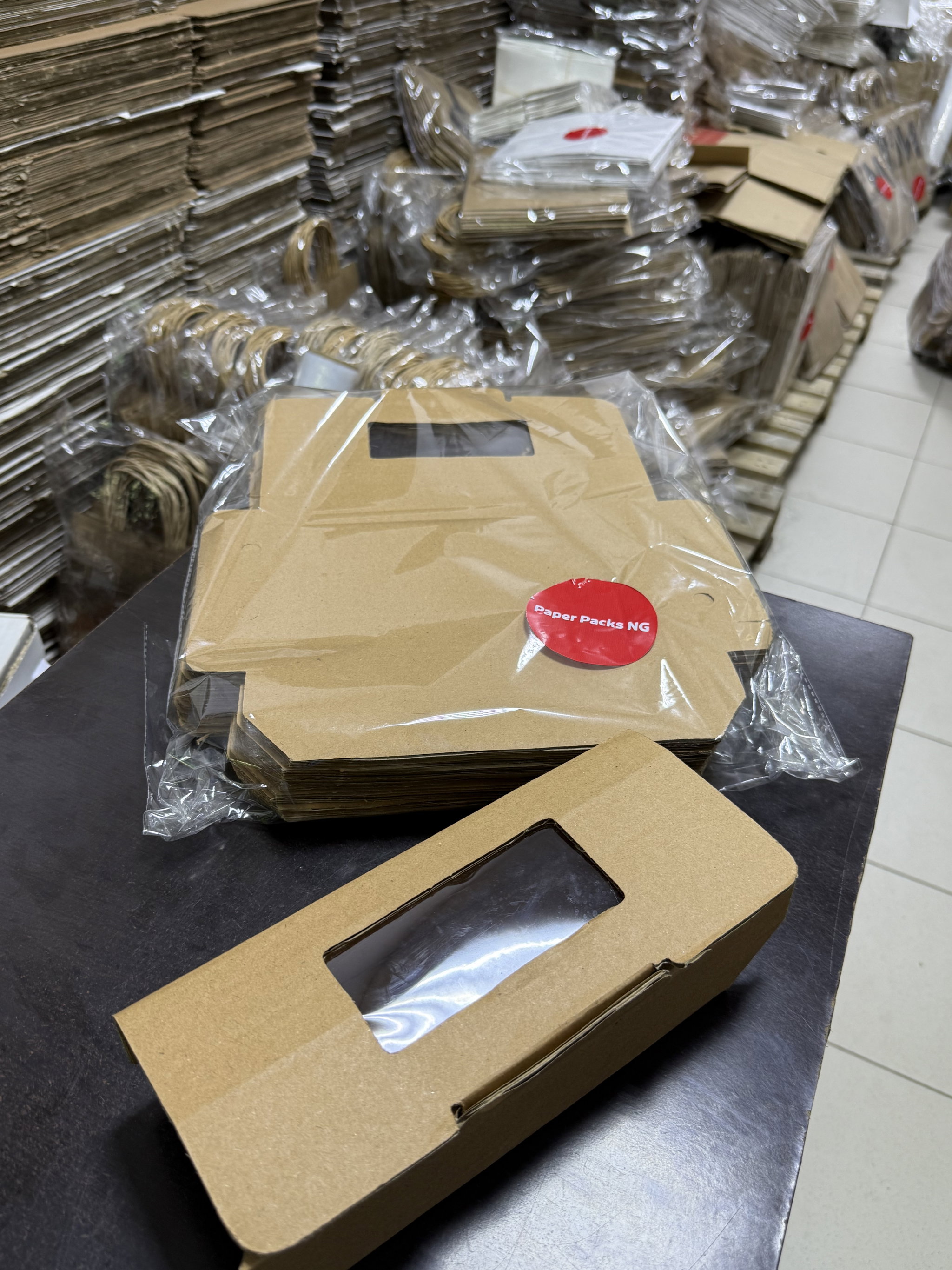 CATERING PLATTER BOXES - MINI ( Top 10” x 4”  Base 8” x 4”  Height 2.5”) BROWN WITH WINDOW  _1