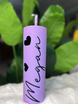 Personalized Tumbler with Lid & Straw - 16oz