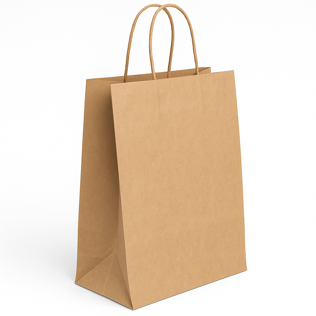KRAFT DELIVERY TAKEOUT BAGS -15'' X 15'' X 7.5'' - BROWN - (WITH TWIST HANDLES) _0