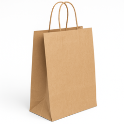 KRAFT DELIVERY TAKEOUT BAGS -15'' X 15'' X 7.5'' - BROWN - (WITH TWIST HANDLES) 