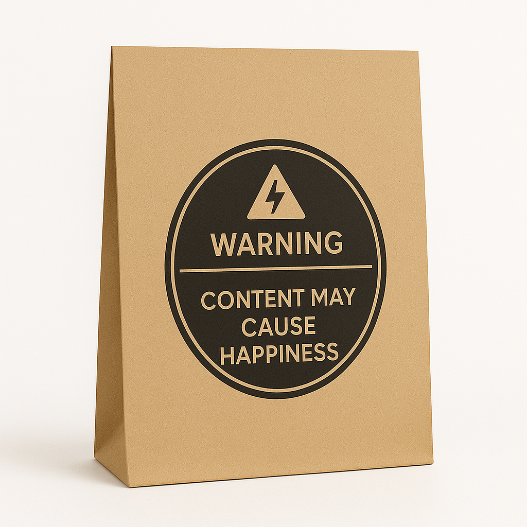 “WARNING”  DELIVERY TAKEOUT BAGS - 2 SIZES/RETAIL_0