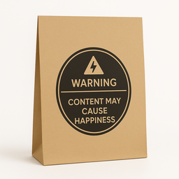 “WARNING”  DELIVERY TAKEOUT BAGS - 2 SIZES/RETAIL