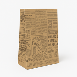 “NEWSPAPER PRINTS”DELIVERY TAKEOUT BAGS - 2 SIZES/RETAIL