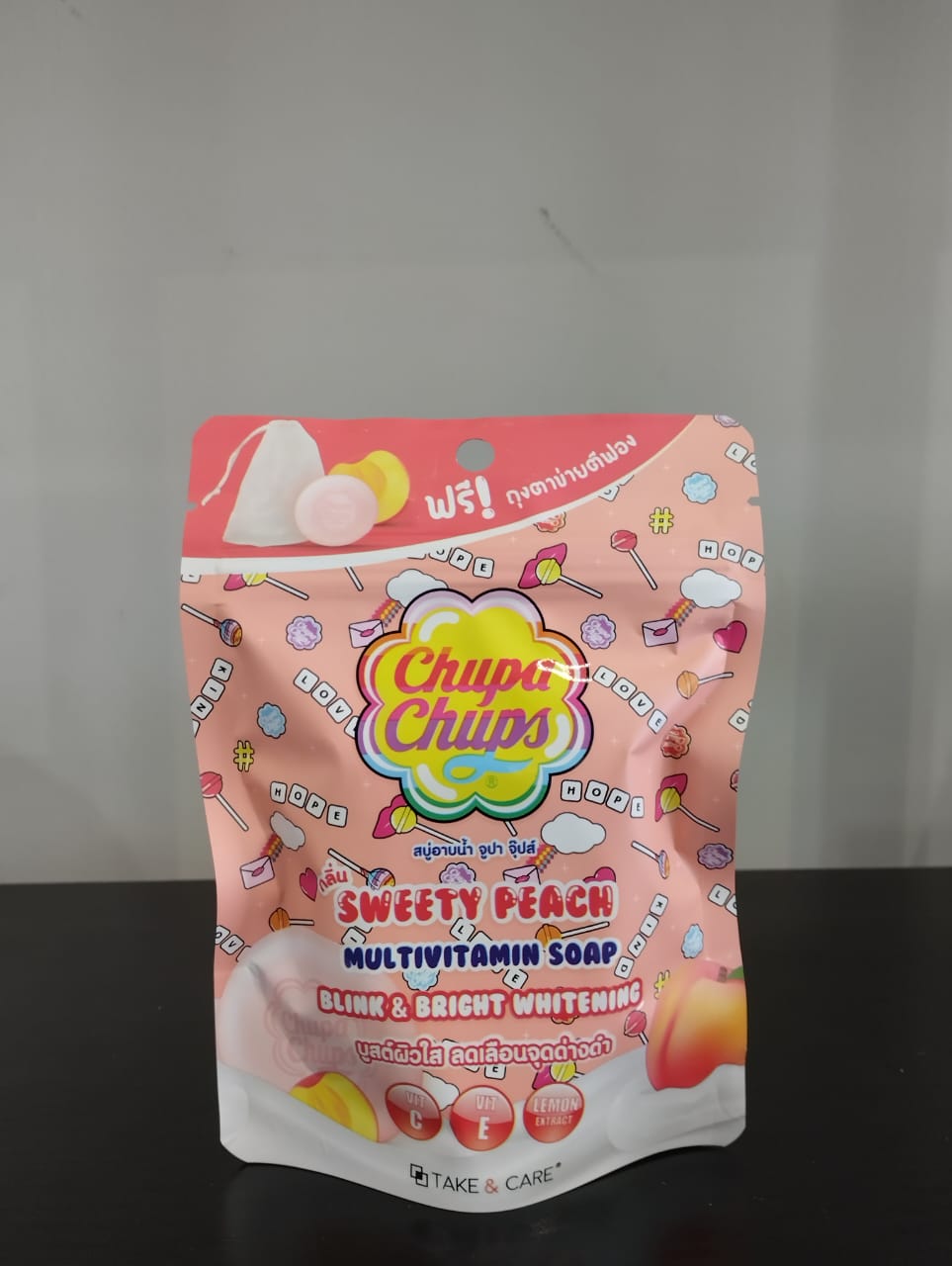 Chupa Chups Sweety Peach multivitamin soap blink & bright whitening _0